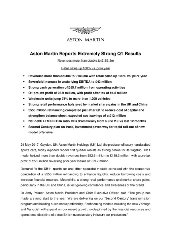 Aston Martin 2017 Q1 Results Release 24.05.17.pdf