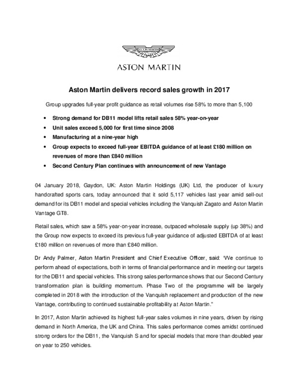Aston Martin delivers record sales growth in 2017-pdf