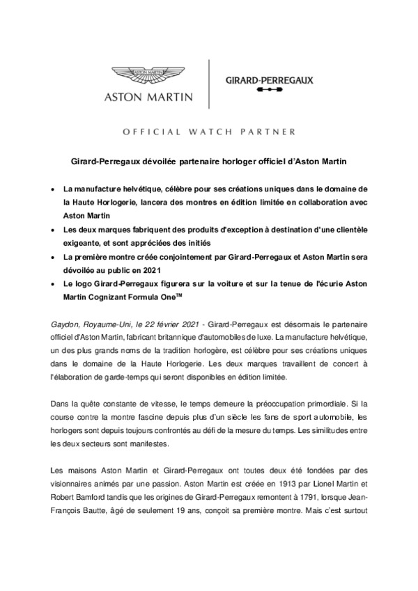 Girard-Perregaux devoilee partenaire horloger officiel dAston Martin-pdf