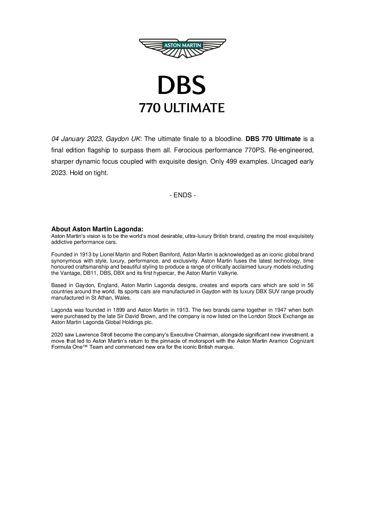 DBS 770 Ultimate